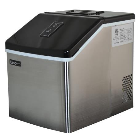 Luma Comfort 28 Lb. Portable Clear Ice Maker - Stainless Steel