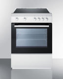 Summit 24" Wide Smooth Top Electric Range CLRE24WH