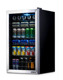 Newair 126 Can Freestanding Beverage Fridge in Stainless Steel with Adjustable Shelves AB-1200 - Good Wine Coolers