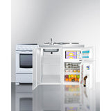 Summit 60" Wide All-in-One Kitchenette with Electric Range ACK60ELSTW