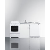 Summit 60" Wide All-in-One Kitchenette with Electric Coil Range ACK72COILW