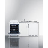 Summit 60" Wide All-in-One Kitchenette with Electric Coil Range ACK72COILW