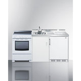 Summit 60" Wide All-in-One Kitchenette with Electric Range ACK72ELSTW