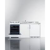 Summit 60" Wide All-in-One Kitchenette with Gas Range ACK72GASW