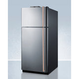 Summit 30" Wide Break Room Refrigerator-Freezer with Antimicrobial Pure Copper Handles BKRF18PLCPLHD