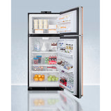 Summit 30" Wide Break Room Refrigerator-Freezer with Antimicrobial Pure Copper Handles BKRF18PLCP