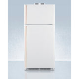 Summit 30" Wide Break Room Refrigerator-Freezer with Antimicrobial Pure Copper Handle BKRF18WCP
