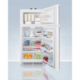 Summit 30" Wide Break Room Refrigerator-Freezer with Antimicrobial Pure Copper Handle BKRF18WCP