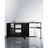 Summit 72" Wide All-In-One Kitchenette, ADA Counter Height CK72ADASINKL