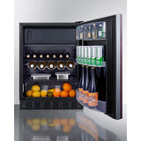 Summit 24" Wide Refrigerator-Freezer, ADA Compliant (Panel Not Included) CT66BK2SSIFADA