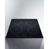Summit 24" Wide 208-240V 4-Zone Induction Cooktop SINC4B241B
