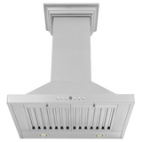 ZLINE 24" Convertible Vent Wall Mount Range Hood in Stainless Steel with Crown Molding (KBCRN-24)