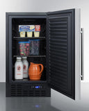 Summit 18" Wide Built-In All-Refrigerator FF1843BCSS