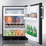 Summit 24" Wide Refrigerator-Freezer, ADA Compliant CT663BKADA