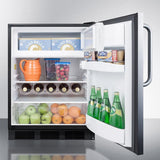 Summit 24" Wide Built-In Refrigerator-Freezer CT663BKBISSTB