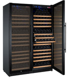 Allavino FlexCount II Tru-Vino 344 Bottle Dual Zone Black Side-by-Side Wine Refrigerator 2X-VSWR172-2B20