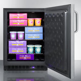 Built-in, 24 inch wide under-counter freezer SCFF53BXCSSTB - Good Wine Coolers