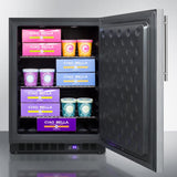 Built-in, 24 inch wide under-counter freezer SCFF53BXSSHV - Good Wine Coolers