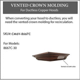 ZLINE Vented Crown Molding for Designer Range Hoods CM6V-8667C