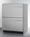 Summit 24" Wide 2-Drawer All-Refrigerator, ADA Compliant SP6DBS2D7ADA