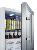 Compact commercial glass door refrigerator SCR215L - Good Wine Coolers