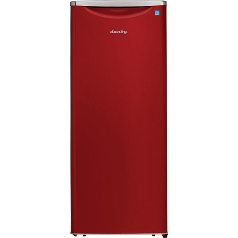 Danby 11 CuFt. All Refrigerator, All Black Interior, See-Through Crisper - Red, Scarlett Metallic DAR110A3LDB