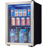 Danby 2.6 Cu Ft. Beverage Center,Tempered Glass Door DBC026A1BSSDB