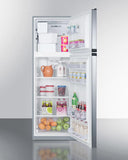 Summit 22" Wide Top Mount Refrigerator-Freezer With Icemaker FF1093SSIM