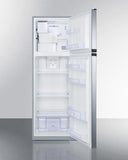 Summit 22" Wide Top Mount Refrigerator-Freezer With Icemaker FF1093SSIM