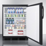 Summit 24" Wide Built-In All-Refrigerator FF7LBLKBI