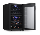 NewAir Freestanding 43 Bottle Dual Zone Compressor Wine Fridge in Stainless Steel NWC043SS00 - Good Wine Coolers