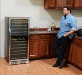NewAir Dual Zone 116 Bottle Wine Cooler AWR-1160DB - Good Wine Coolers