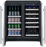FlexCount II Tru-Vino Dual Zone Stainless Steel Wine Refrigerator/Beverage Center VSWB30-2SF20