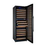 24" Wide FlexCount II Tru-Vino 172 Bottle Dual Zone Black Right Hinge Wine Refrigerator VSWR172-2BR20