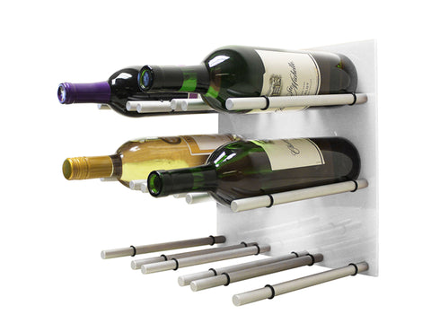 Vinotemp 9 Bottle Wine Rack with Acrylic White EP-ACR9WH - Good Wine Coolers