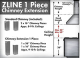 ZLINE 1-36in. Chimney Extension for 9ft. to 10ft. Ceilings (1PCEXT-455/476/477/667/697)