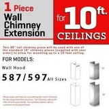 ZLINE 1-36in. Chimney Extension for 9ft. to 10ft. Ceilings (1PCEXT-587/597)