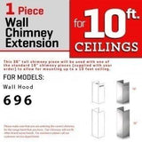 ZLINE 1-36in. Chimney Extension for 9ft. to10 ft. Ceilings (1PCEXT-696-304)