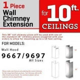 ZLINE 1-36in. Chimney Extension for 9ft. to 10ft. Ceilings(1PCEXT-9667/9697)
