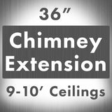 ZLINE 1-36in. Chimney Extension for 9ft. to 10ft. Ceilings (1PCEXT-KB/KL2/KL3-304)