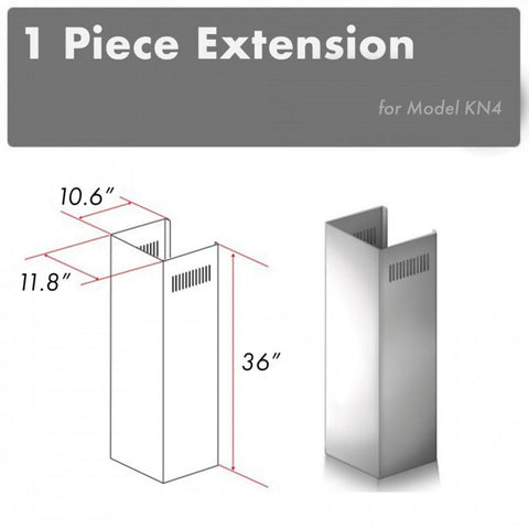 ZLINE 1-36in. Chimney Extension for 9ft. to 10ft. Ceilings (1PCEXT-KN4)