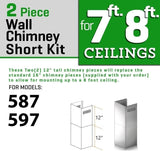 ZLINE 2-12 in. Short Chimney 7 to 8 ft. Ceilings (SK-587/597)