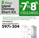 ZLINE 2-12 in. Short Chimney 7 to 8 ft. Ceilings (SK-597i-304)