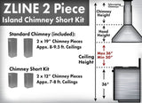 ZLINE 2-12 in. Short Chimney 7 ft. to 8 ft. Ceilings (SK-GL14i)