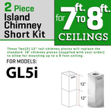 ZLINE 2-12 in. Short Chimney 7 ft. to 8 ft. Ceilings (SK-GL5i)