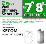 ZLINE 2-12 in. Short Chimney 7 to 8 ft. Ceilings (SK-KECOM)