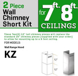 ZLINE 2-12 in. Short Chimney 7 ft. to 8 ft. Ceilings (SK-KZ)