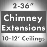 ZLINE 2-36in. Chimney Extensions for 10ft. to 12ft. Ceilings (2PCEXT-455/476/477/667/697)