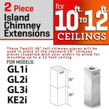 ZLINE 2-36in. Chimney Extensions for 10ft. to 12ft. Ceilings (2PCEXT-GL1i/GL2i/KE2i/KL3i)