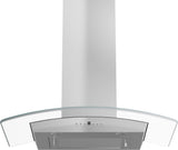 ZLINE 30" Convertible Vent Wall Mount Range Hood in Stainless Steel & Glass with Crown Molding (KZCRN-30)